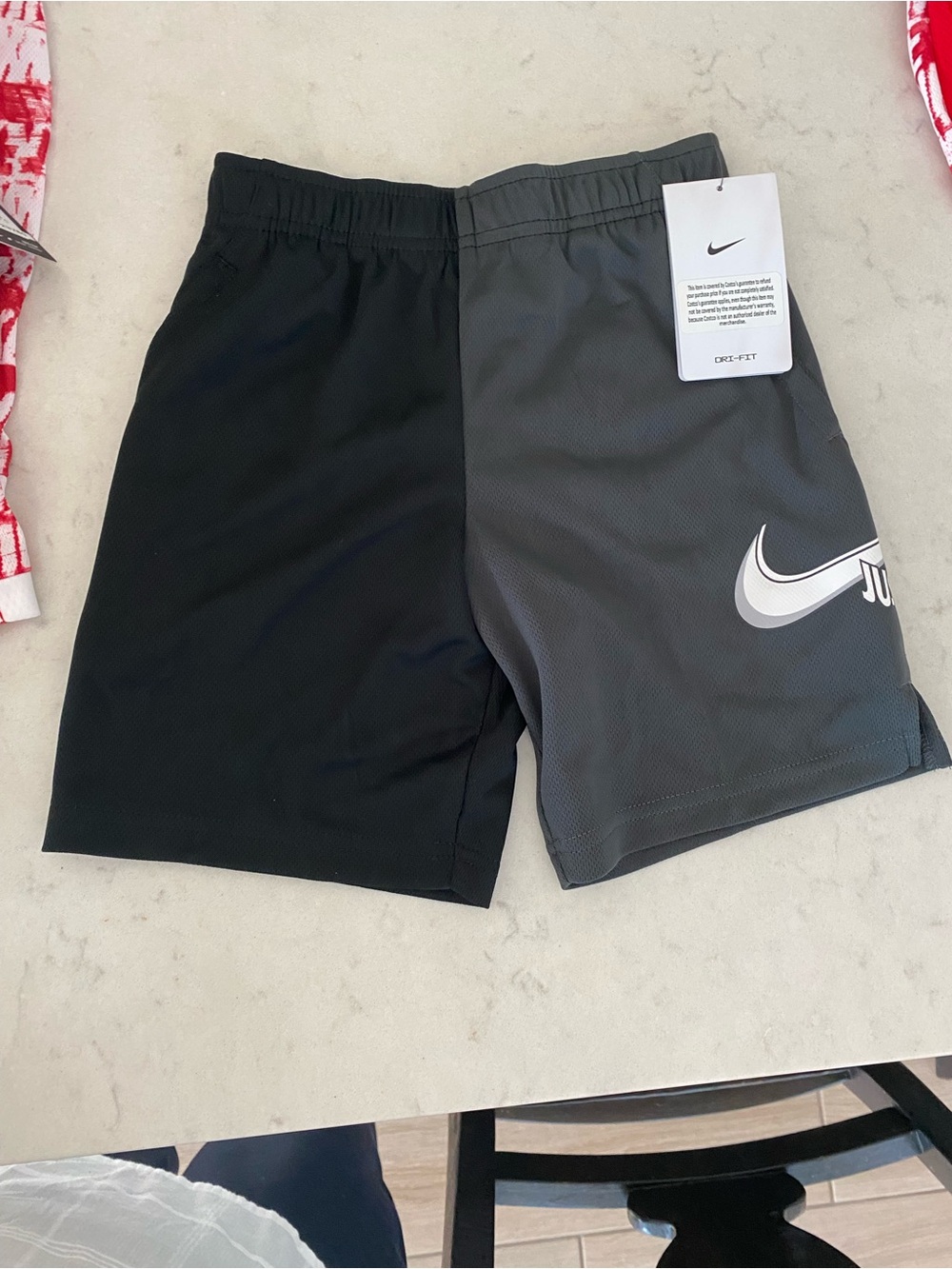 Nike Black & Gray Split-Panel Athletic Shorts